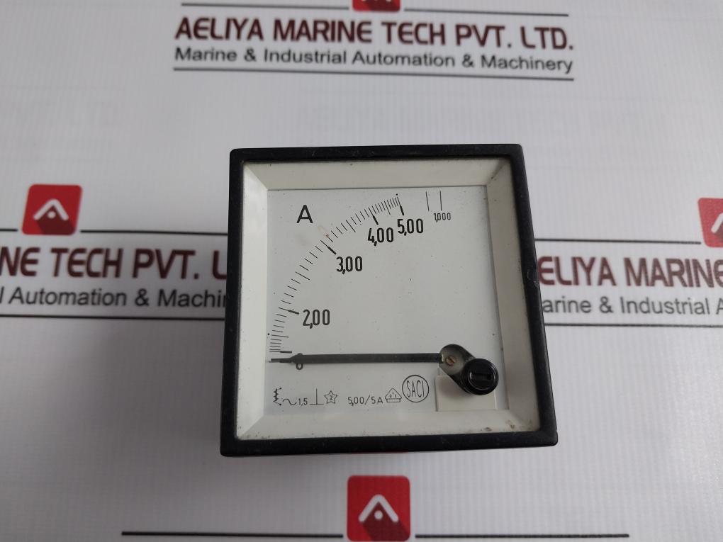 Saci Dc Analog Amp Meter 5.00/5A 1.000A