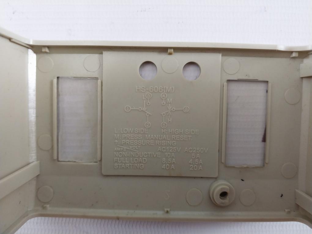 Sae Woon Hs-606M Pressure Control Switch -0.06 To 0.6 Mpa Ac125V Ac250V 10A 5A