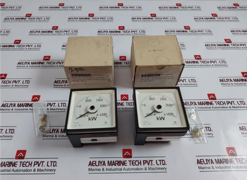 Sael 1000-0-4000 Kw Ammeter Volt Meter Mod Wl 96 Din 4-20 Ma