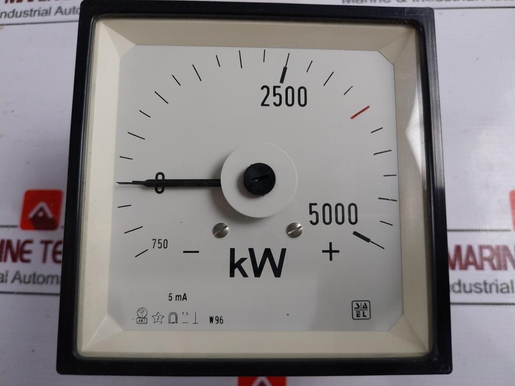 Sael Wq96/S Analog Watt Meter -750 To +5000Kw 5Ma