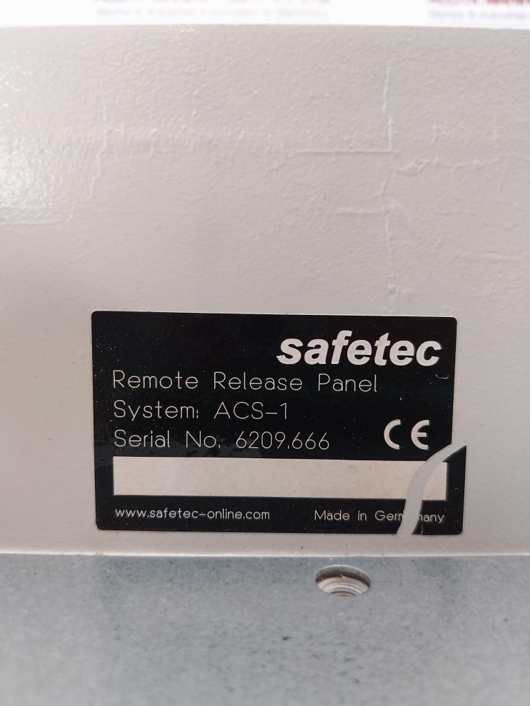 Safetec Acs-1 Water Mist Remote Release Panel