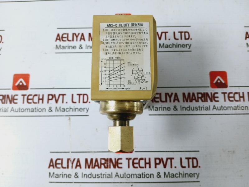 Saginomiya Ans-c110 Differential Pressure Switch Ac 125V/Ac 250V 8.5A 4.5A