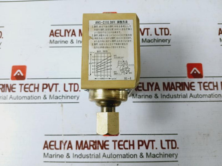 Saginomiya Ans-c110 Differential Pressure Switch Ac 125V/Ac 250V 8.5A 4.5A