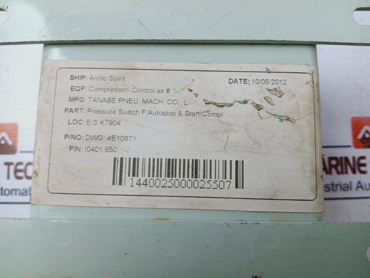 Saginomiya Fps-c125wuq Pressure Switch For Autostop & Start 5~25 Kgf/cm2