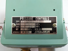 Saginomiya Pressure Control Switch Range-0.06~0.6 Mpa Sns-c106Pg