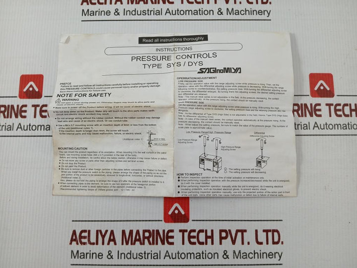 Saginomiya Pressure Control Sys-c106X24A