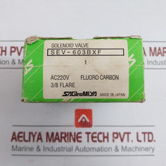 Saginomiya Solenoid Valve 2.94 Mpa Sev-603Bxf