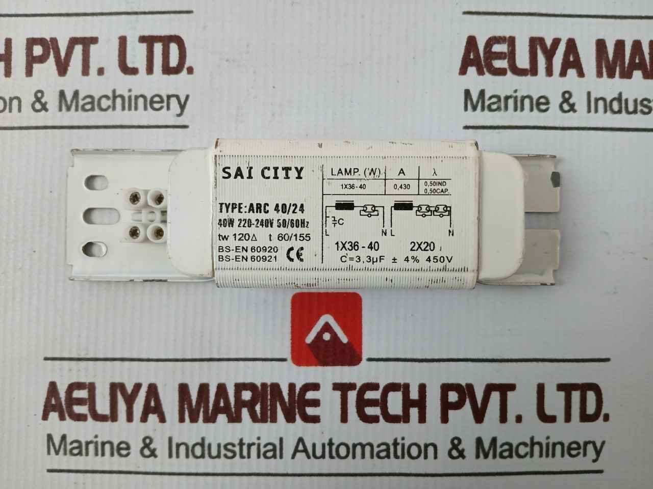 Sai City Arc 40/24 Electronic Fluorescent Lamp Ballast 40W 220-240V 50/60Hz