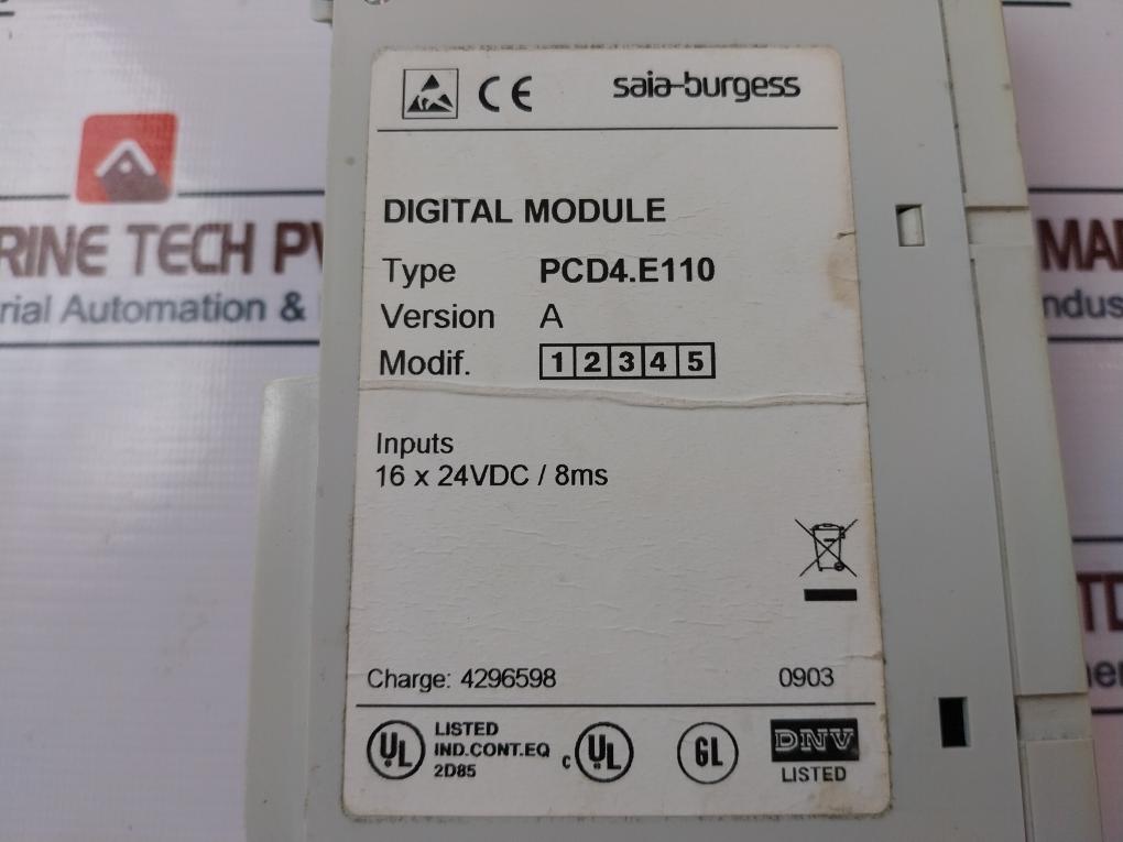 Saia-burgess Pcd4.E110 Dnv Digital Module Ver A