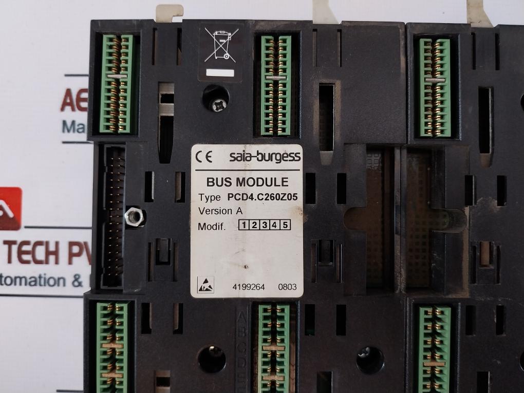 Saia-burgess Pcd4.W100/ Pcd4.E110/ Pcd4.A400/ Pcd4.C260Z05 I/O & Cpu Bus Module