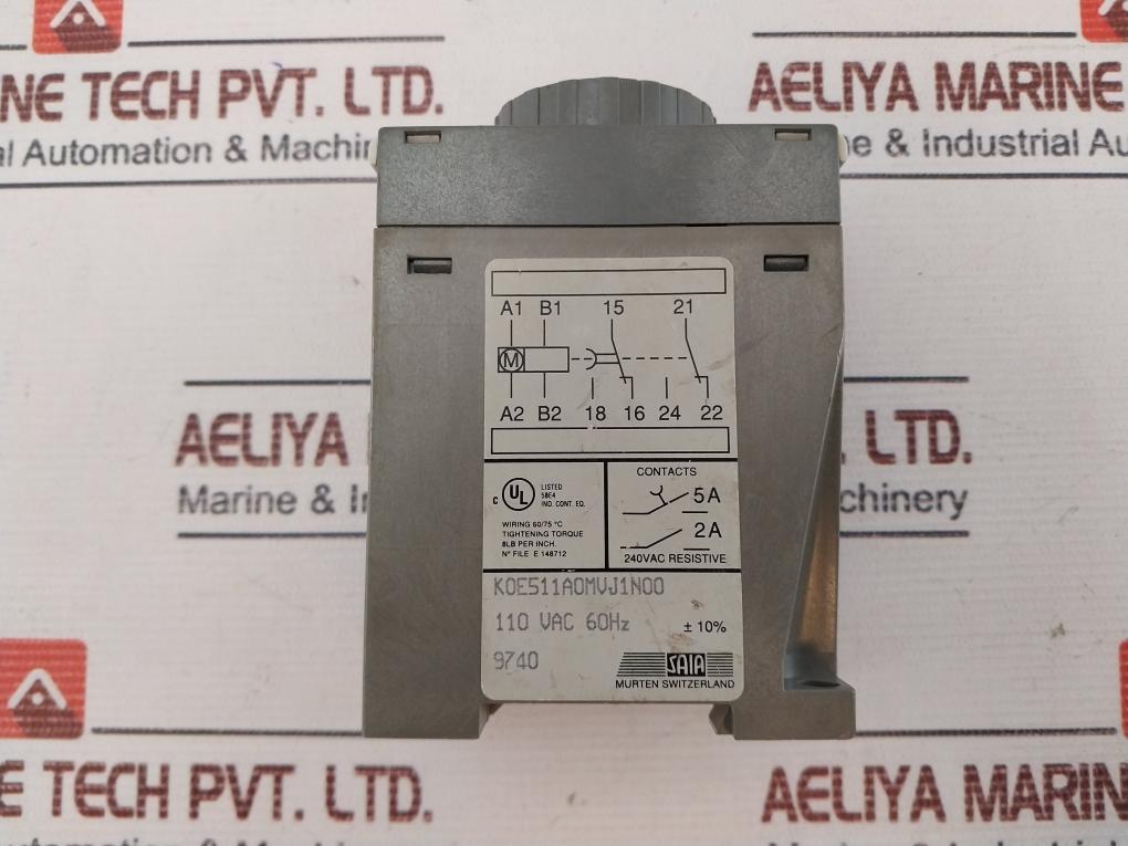 Saia K0E511A0Mvj1N00 Time Delay Relay 60Hz