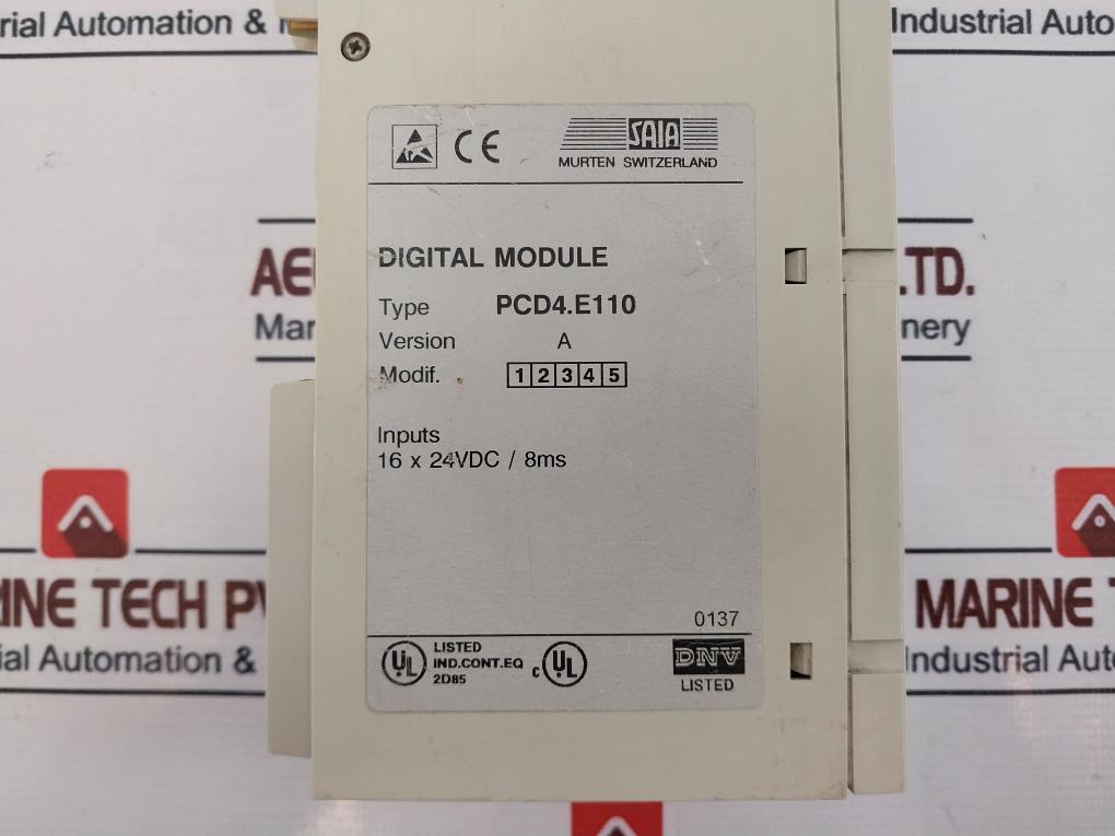 Saia Pcd4.E110 Digital Input Module Version: A 16 X 24Vdc/ 8Ms