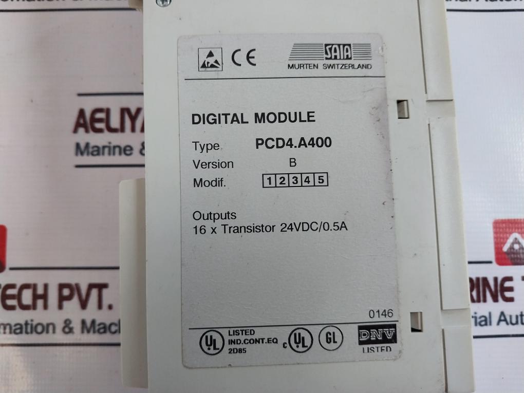Saia Pcd4.E110,Pcd4.E11,Pcd4.A40 Digital Module 16 X 24Vdc/8Ms