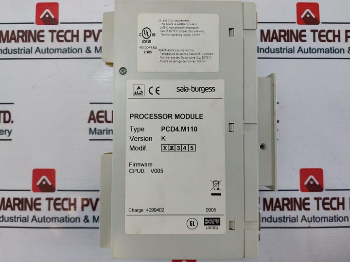 Saia Pcd4.M110 Processor Module Rack