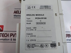 Saia Pcd4.W100 Analog Module Version: D