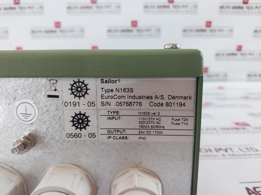 Sailor N163S Ac/Dc Power Supply, 622605Ed-3, 110/127V, 220/237V