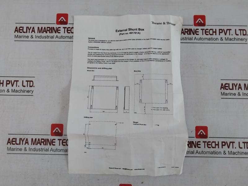 Sailor Tt-1701A Shunt Box Complete 401701A