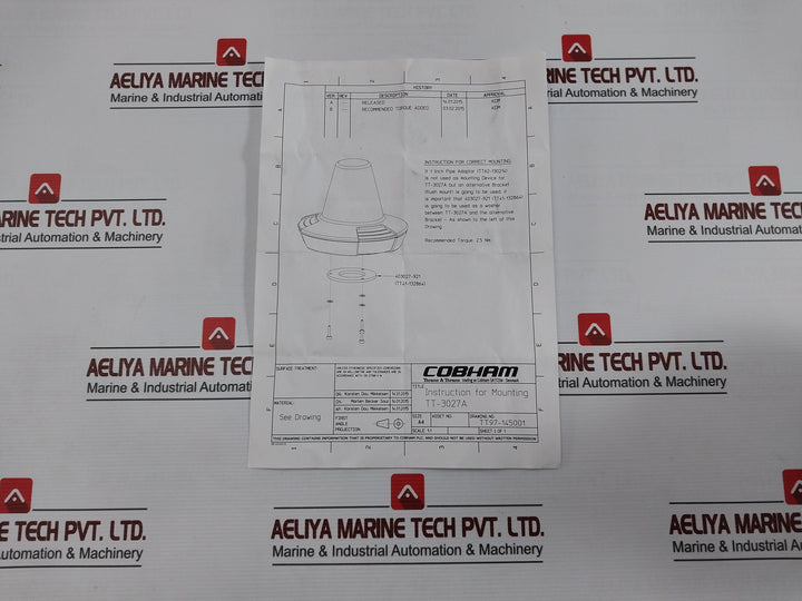 Sailor Tt-3027A Antenna Unit Tt97-14500, Tt97-130214