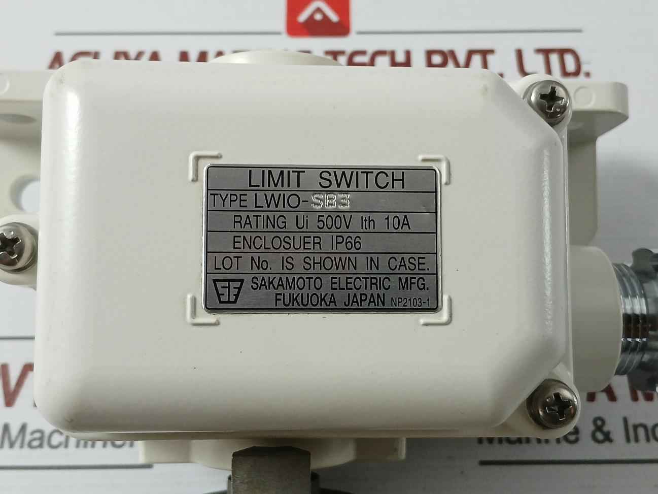 Sakamoto Electric Lwio-sb3 Limit Switch Ip66 Np2103-1