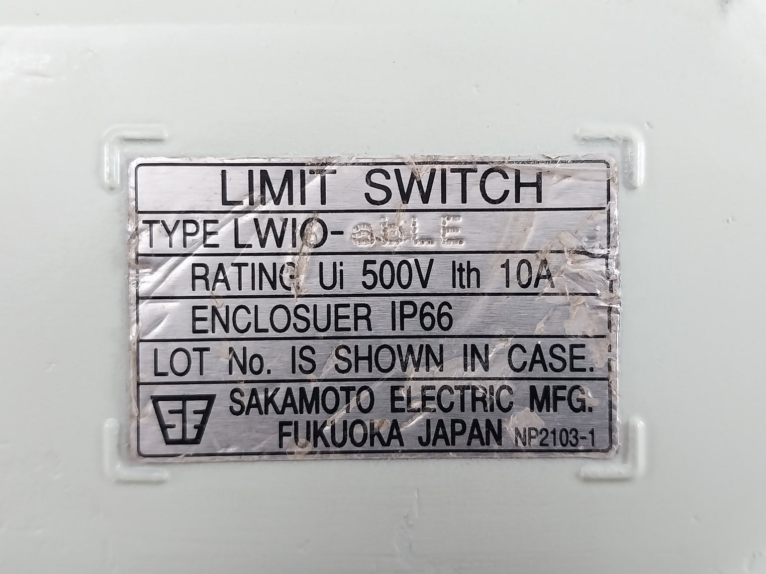 Sakamoto Lwio-able Limit Switch Ip66