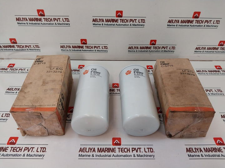 Sakura C-5715 Oil Filter Interchangeable With Lf 670