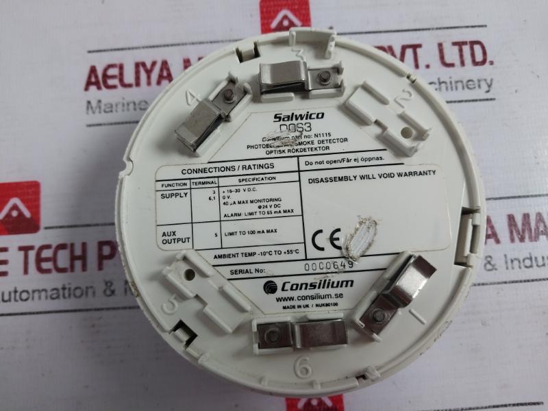 Salwico Dos3 Optical Smoke Detector N1115 100Ma Max