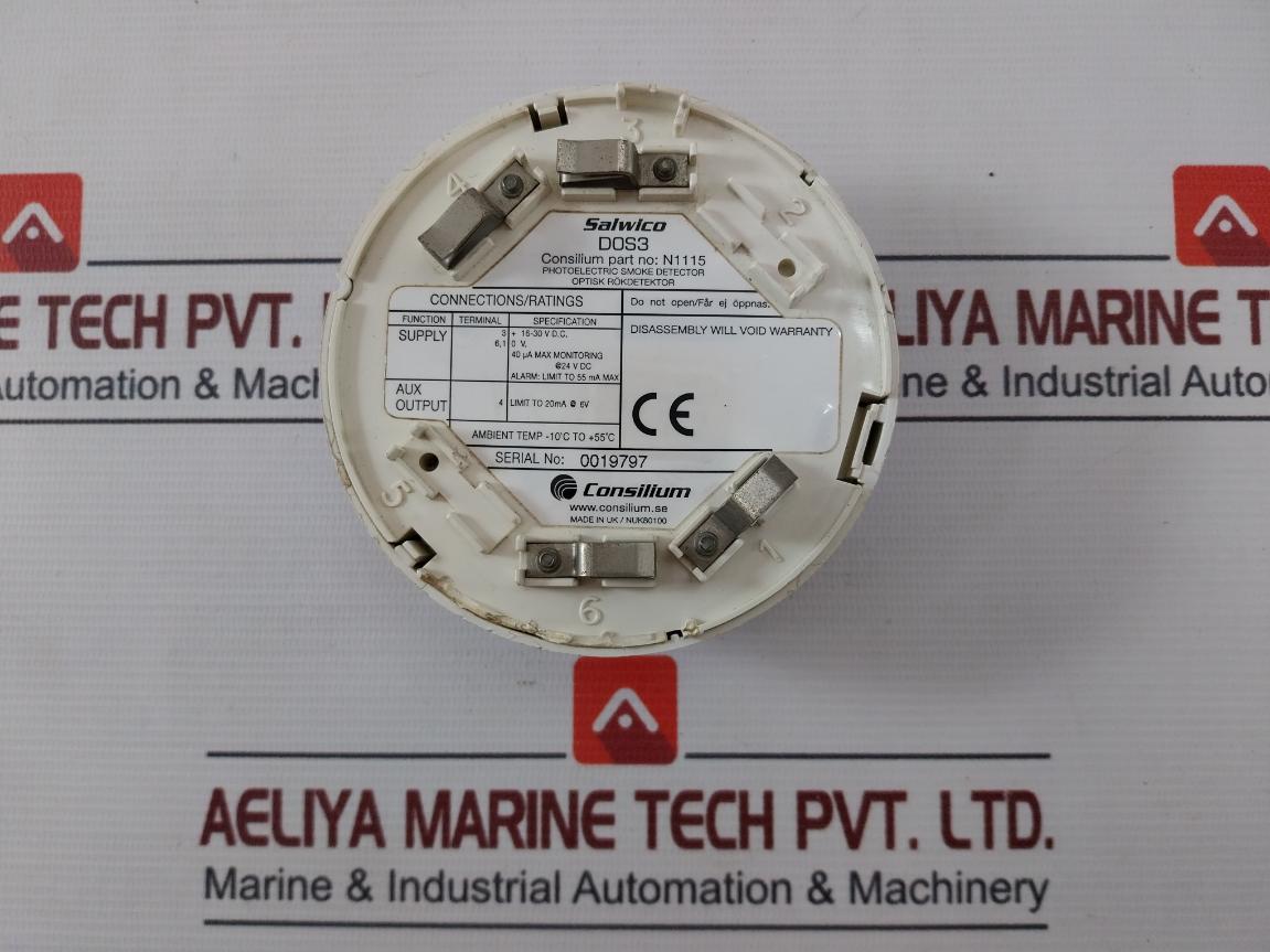 Salwico Dos3 Photoelectric Smoke Detector N1115 24V 16-30Vdc