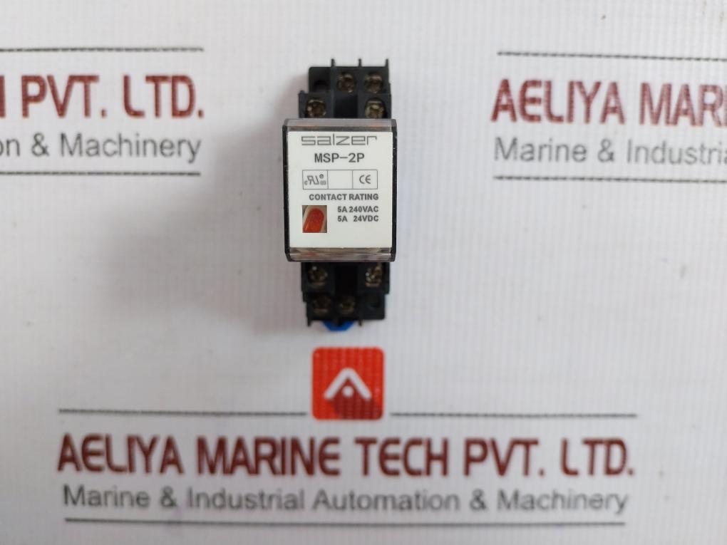 Salzer 2Pole Relay With Socket 5A 240Vac Msp 2P 240A