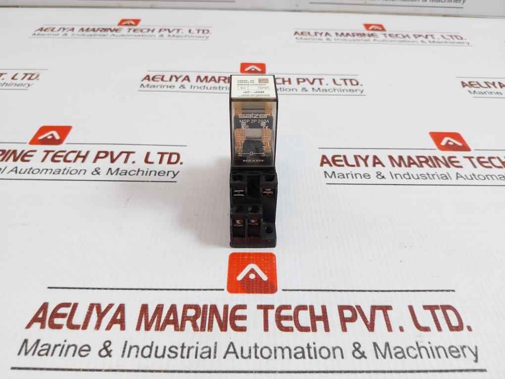 Salzer 2Pole Relay With Socket 5A 240Vac Msp 2P 240A