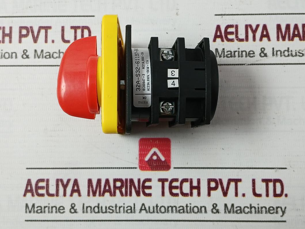 Salzer 32A-s32-61197-b03-tdyr Operated Rotary Switch 690V-32A