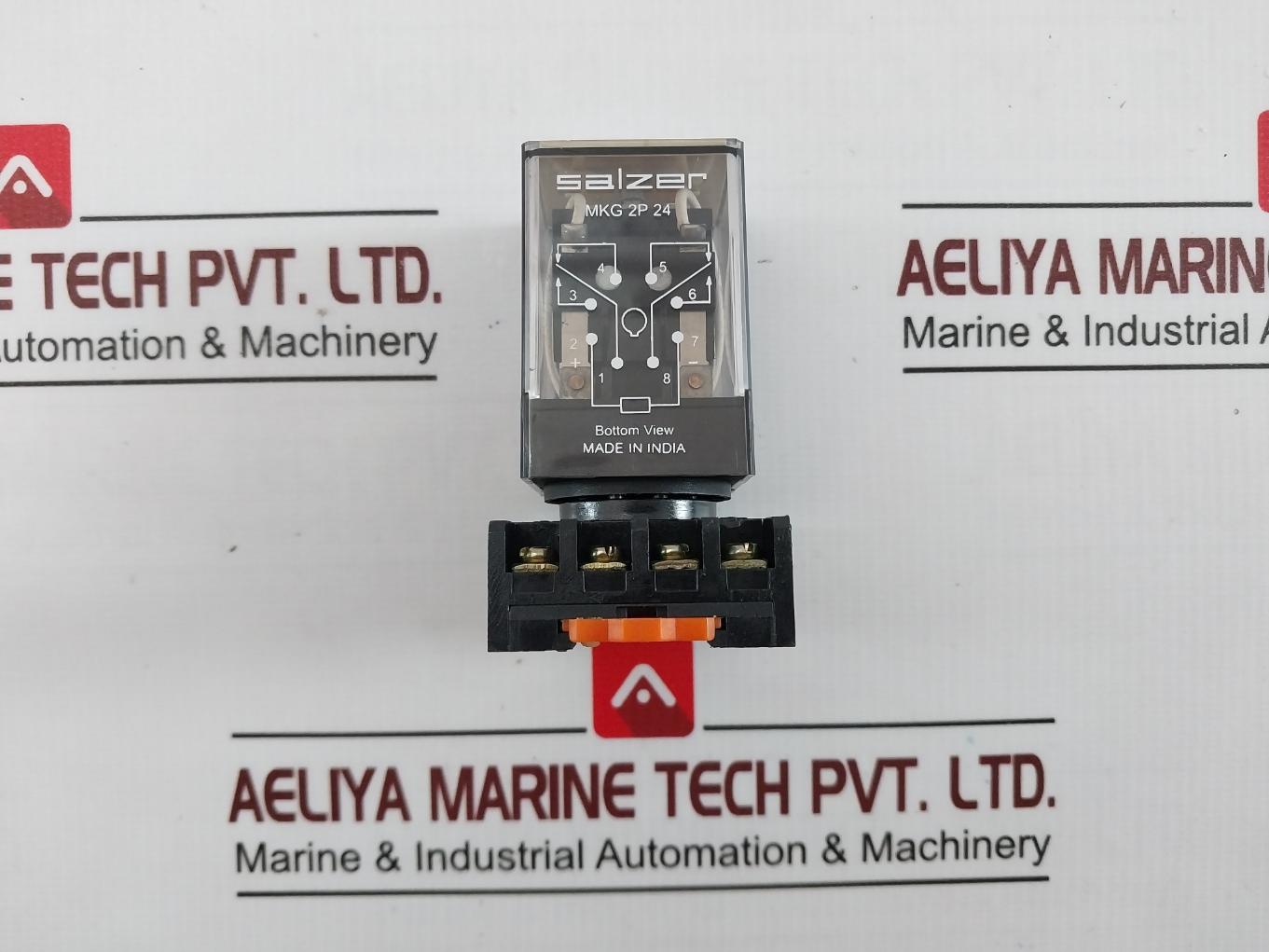 Salzer Mkg 2P 24 Miniature Relay With Base Pf083A 24 Vdc