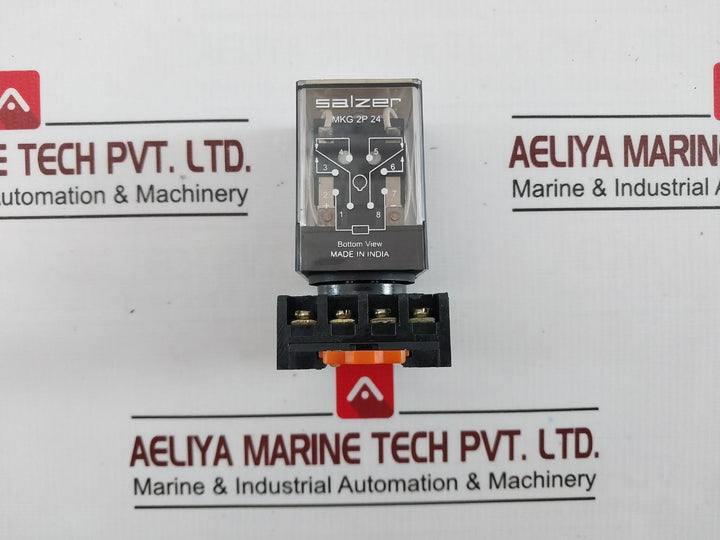 Salzer Mkg 2P 24 Miniature Relay With Base Pf083A 24 Vdc