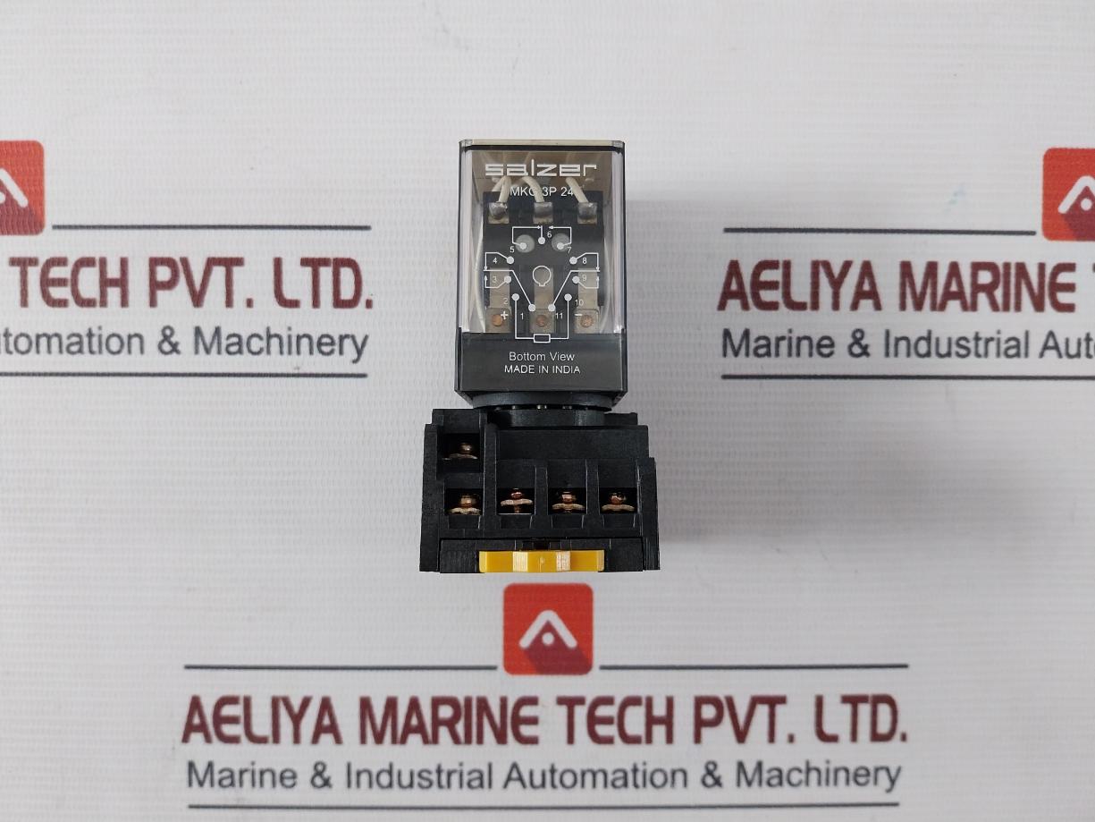 Salzer Mkg 3P 24 Plug-in Relay With Base Pf113A-e 24Vdc