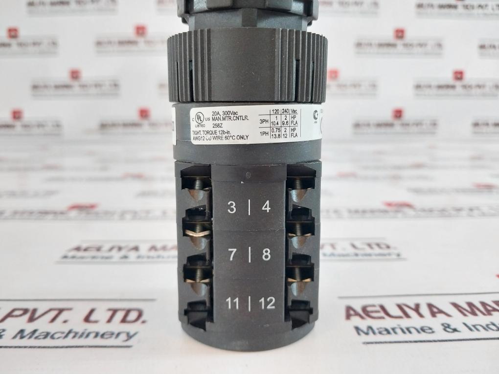 Salzer P220-61069-219M1 Rotary Cam Switch 20A, 300Vac