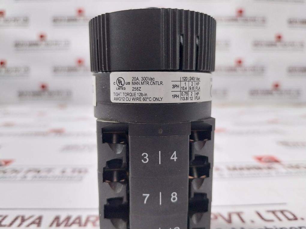 Salzer P220-dk-0159-a01 Rotary Cam Switch 20A, 300Vac