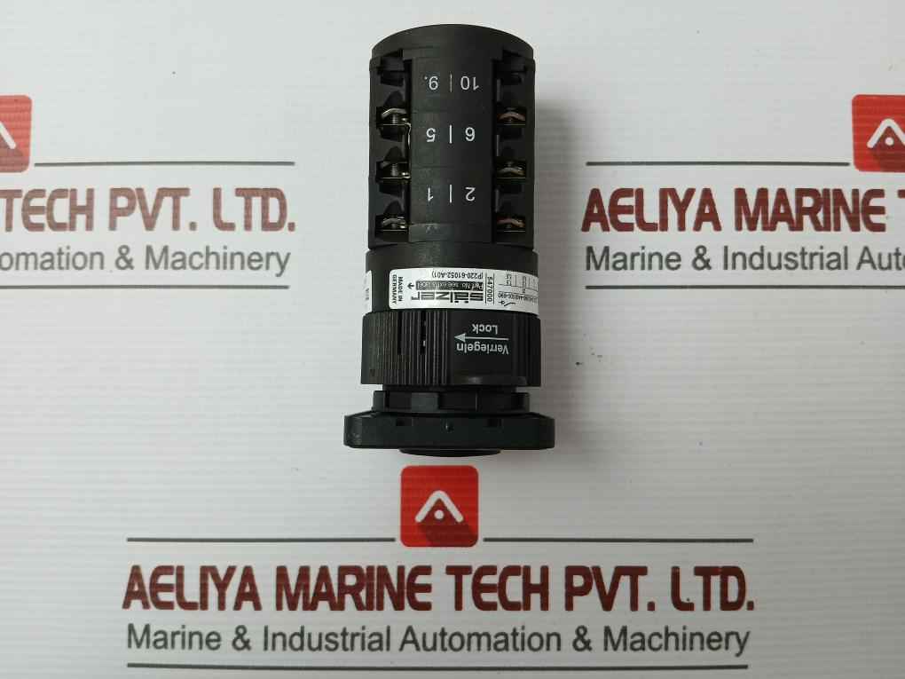 Salzer Rotary Cam Switch 20A, 300Vac Part: P220-61052-s001D