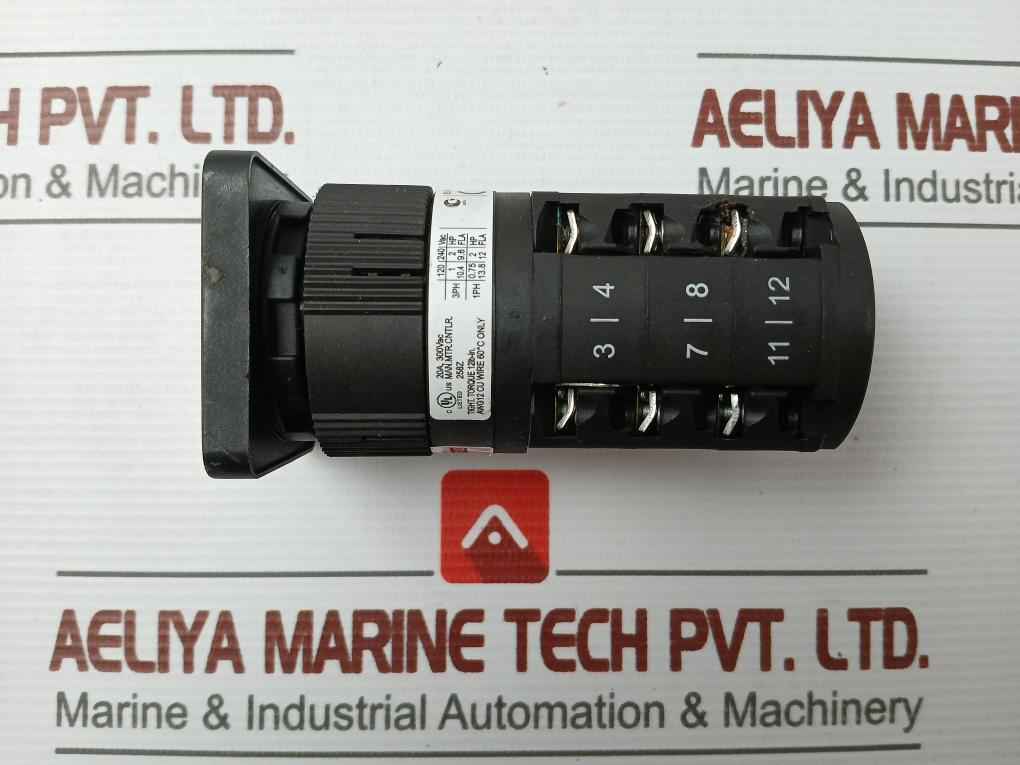 Salzer Rotary Cam Switch 20A, 300Vac Part: P220-61052-s001D