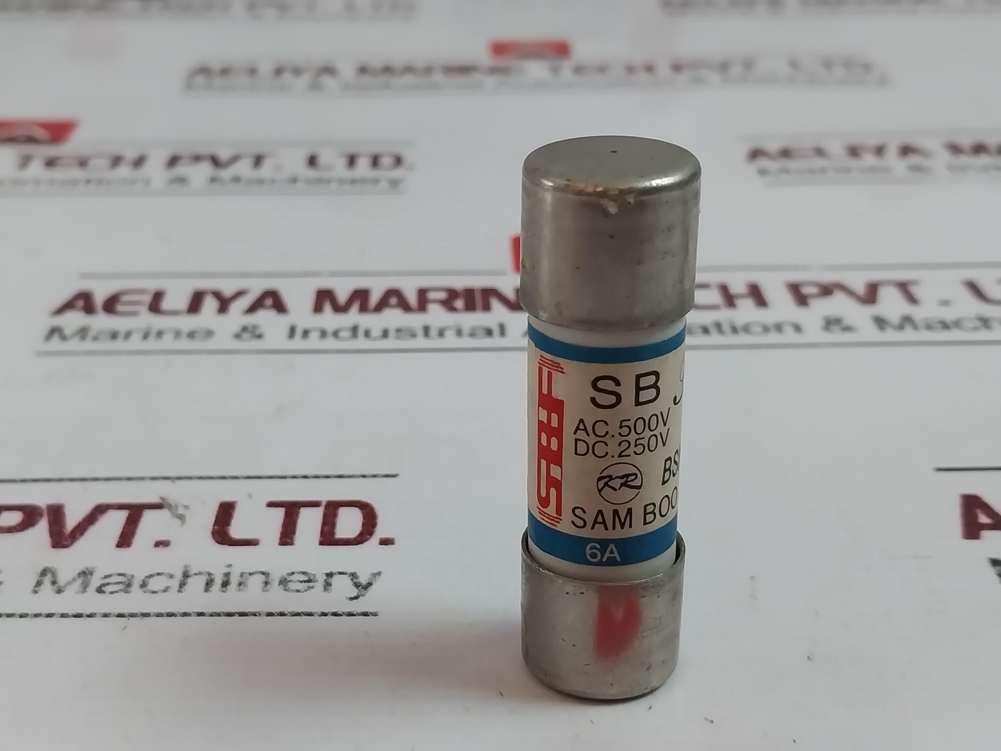 Sam Boo Sc-2 Fast Acting Cartridge Fuse 6A Ac 500V Dc 250V