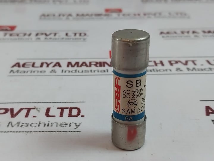 Sam Boo Sc-2 Fast Acting Cartridge Fuse 6A Ac 500V Dc 250V