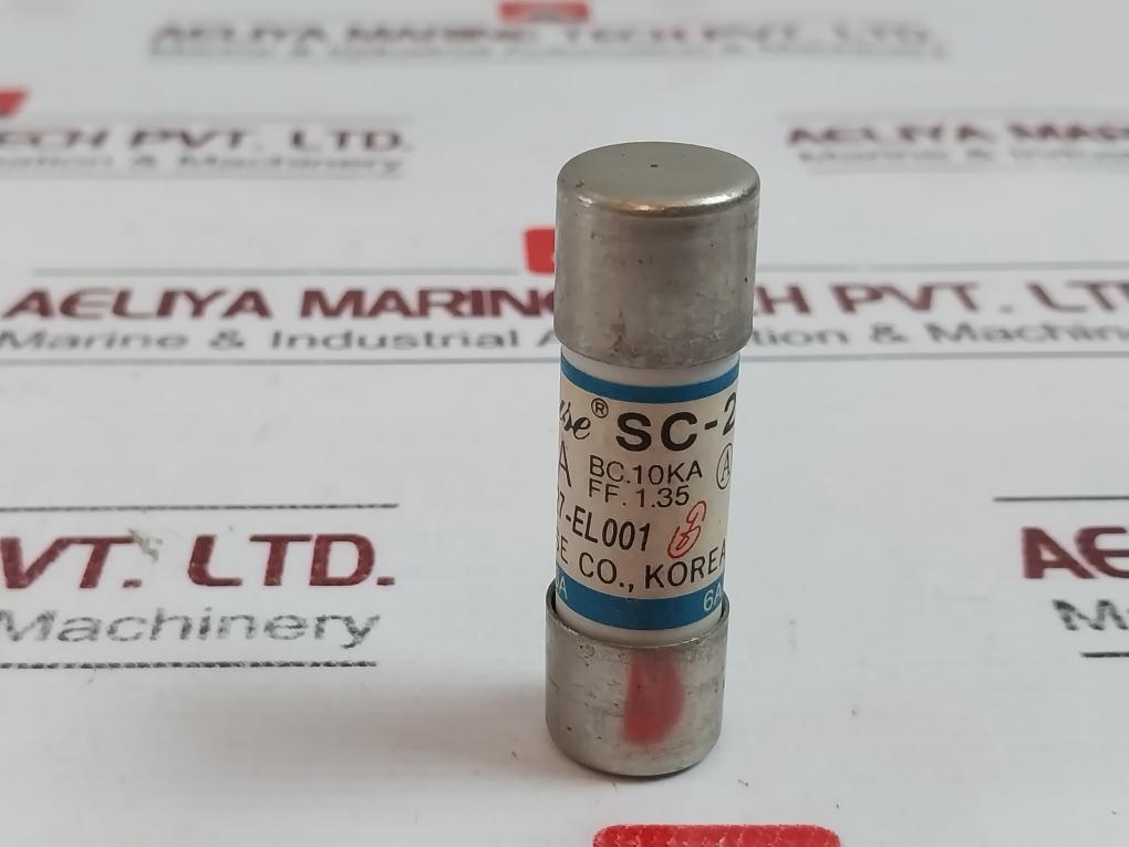 Sam Boo Sc-2 Fast Acting Cartridge Fuse 6A Ac 500V Dc 250V
