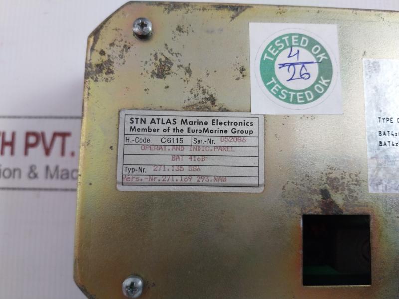 Sam Electronics Operator And Indication Panel Bat 416B 24V