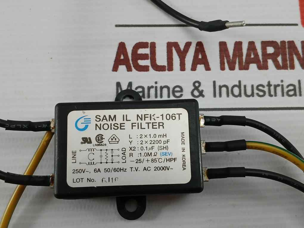 Sam Il Nfk-106T Emi Noise Filter 250V 6A 50/60Hz