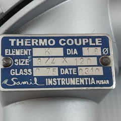 Samil Instrumentia  L-117, D-12, T-3/4 Npt= Mm Element K Thermo Couple