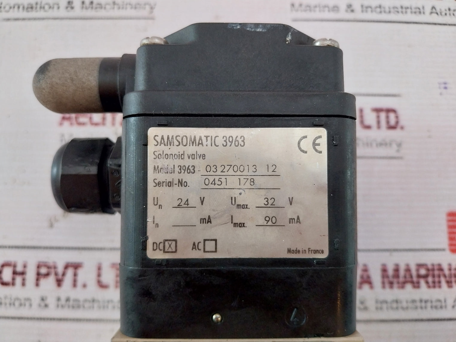 Samsomatic 3963 Solenoid Valve 3963-03 270013 12, 24V