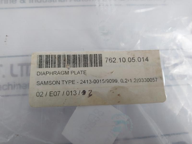 Samson 2413-0015/9099 Diaphragm Plate 762.10.05.014