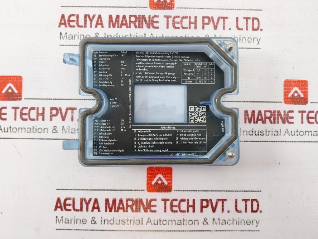 Samson 3725 Electropneumatic Positioner 3725-1100000000 7 Bar/105 Psi 4293171