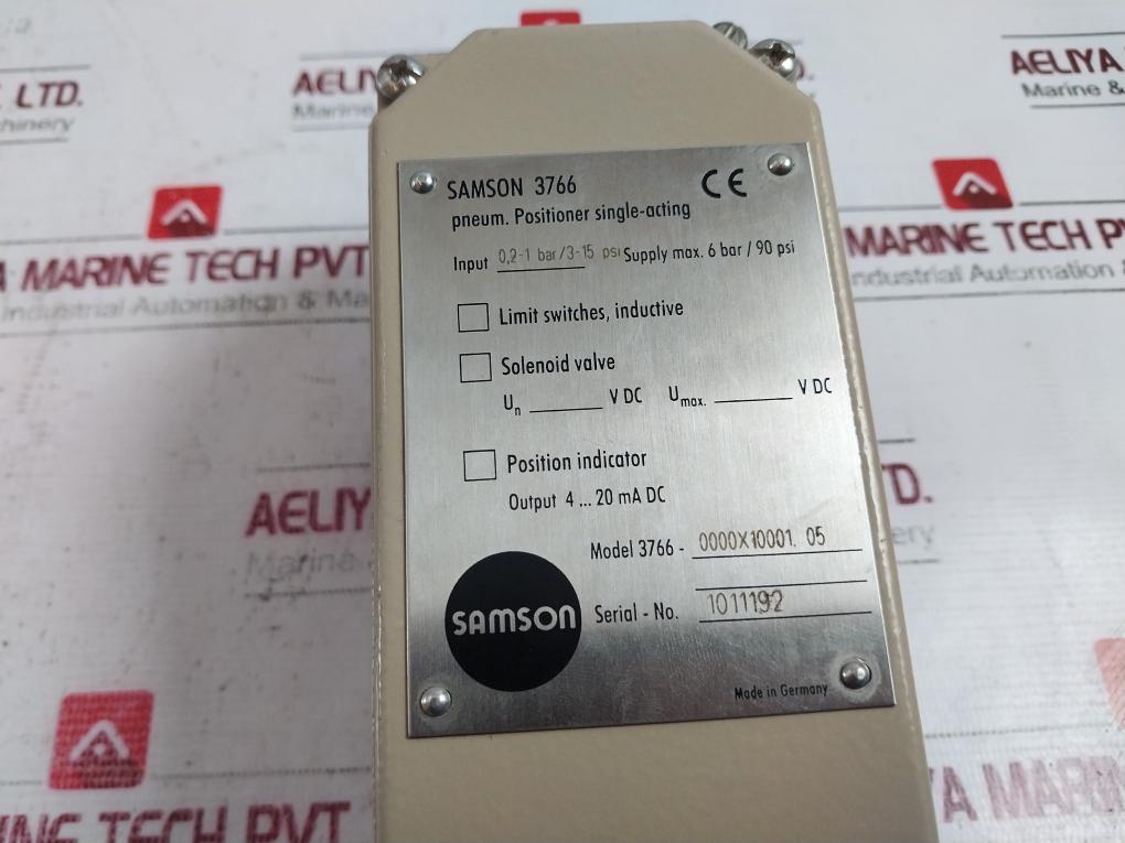Samson 3766 Pneumatic Positioner Valve 4-20Ma Input 0.2-1 Bar