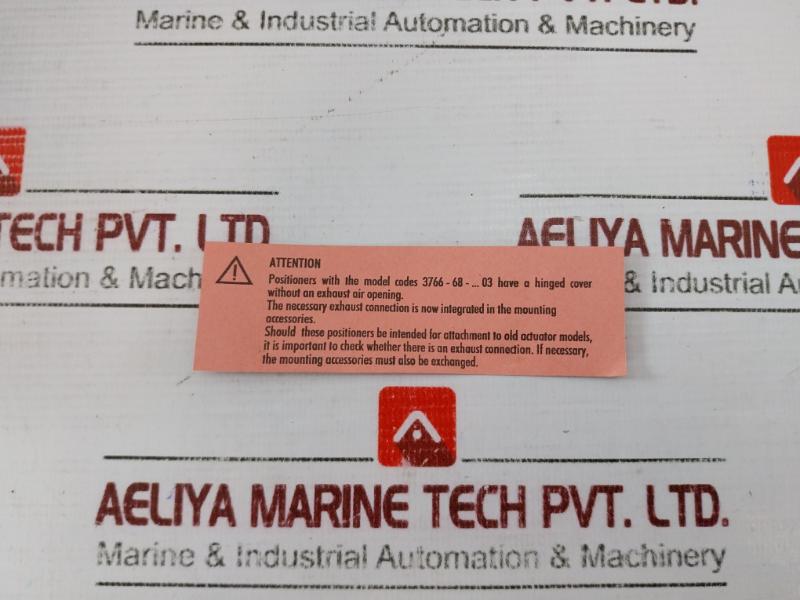Samson 3766 Pneumatic Positioner Valve, 0.2-1 Bar Input, 4-20 Ma Output