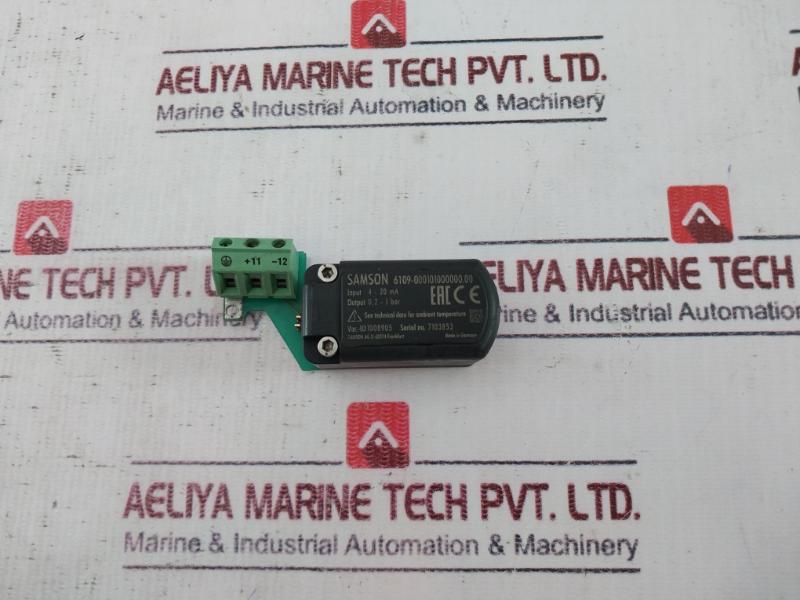 Samson 6109-00010100000.00 Ip Converter 4-20Ma Input 0.2-1 Bar Output