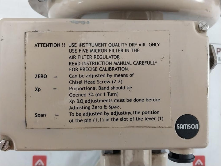 Samson Pneumatic Single-acting Positioner Valve 241-1, 6 Bar